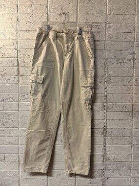 ⭐ American Eagle Cargo Pants – Size 12 Long – Stretch – Neutral Beige Khaki Util
